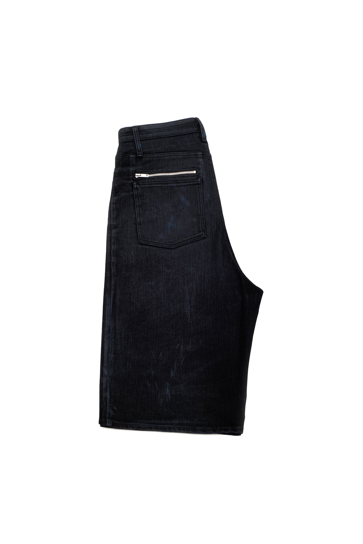COATED DENIM JORTS