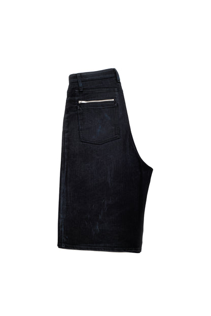 COATED DENIM JORTS