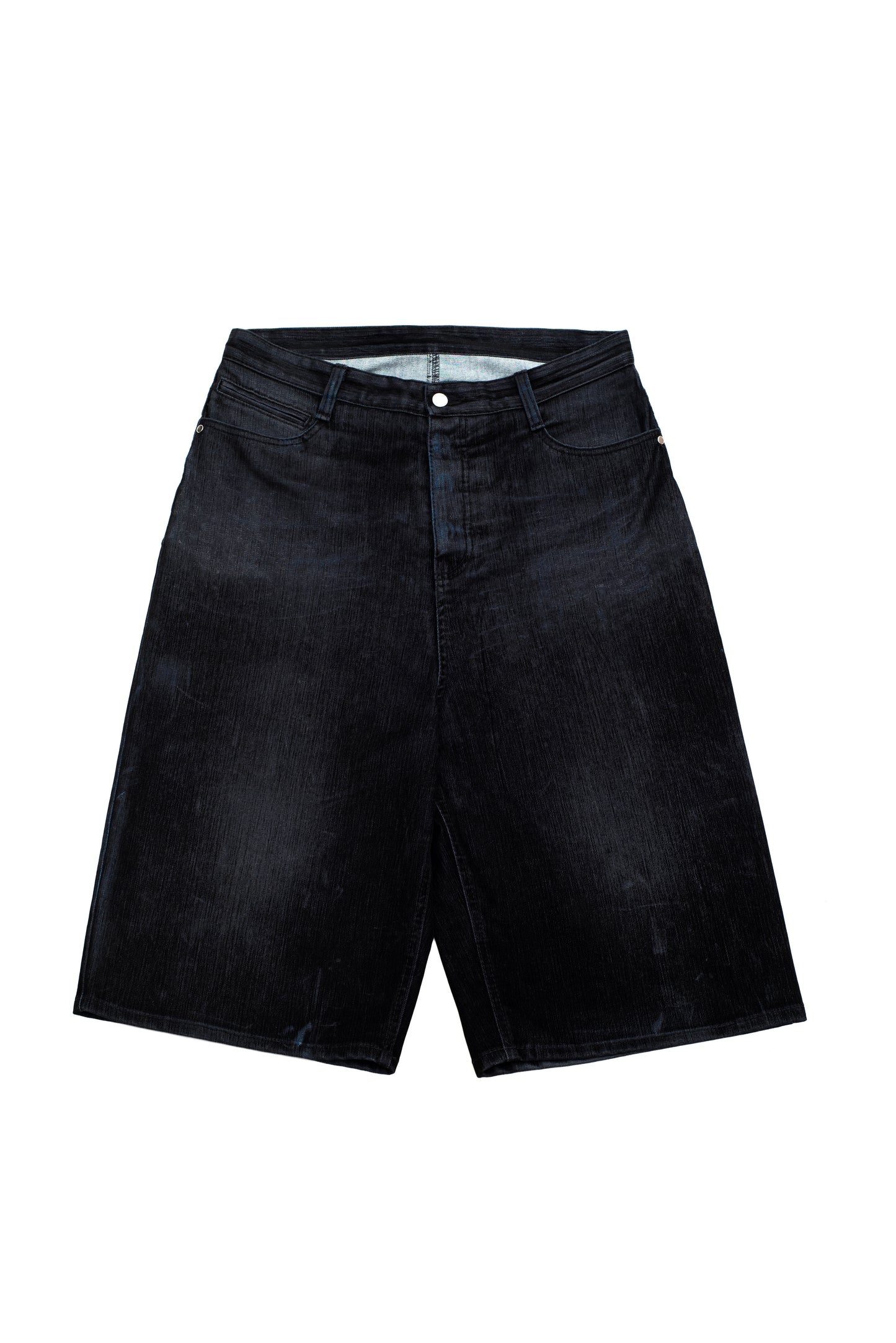 COATED DENIM JORTS