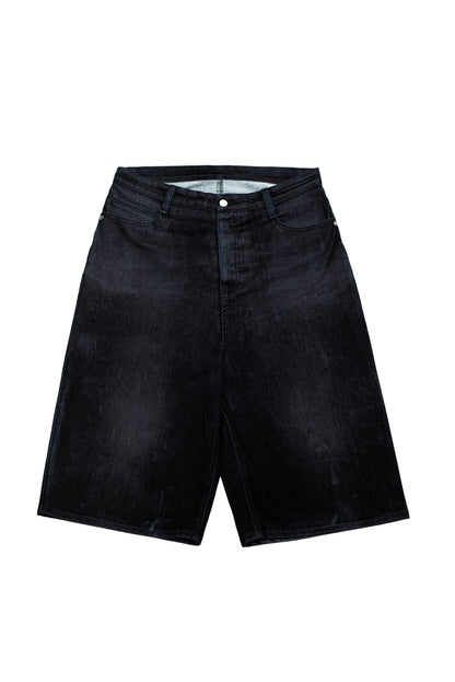 COATED DENIM JORTS