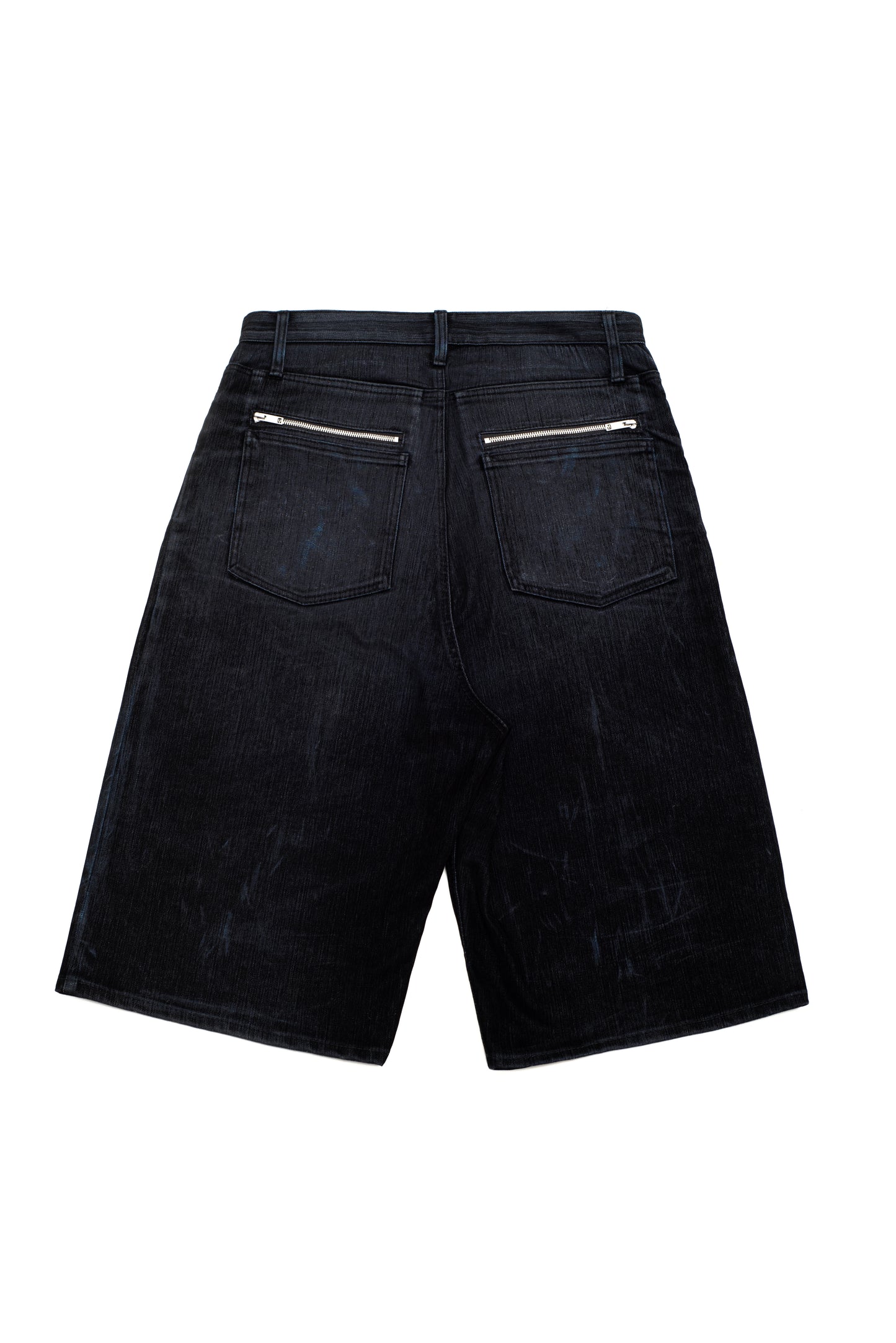 COATED DENIM JORTS